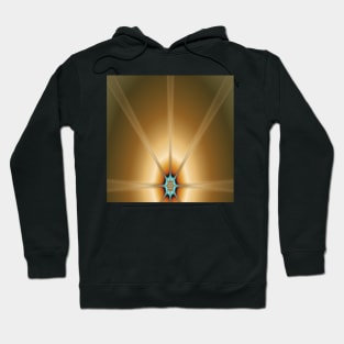 single turquoise rising star Hoodie